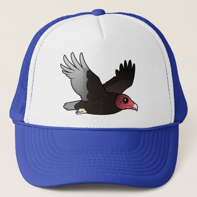 Die Fliegen-Türkei-Geier Truckerkappe (Vorderseite)