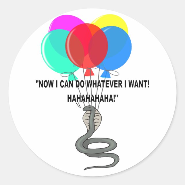 Die fliegende Schlange Runder Aufkleber (Vorderseite)