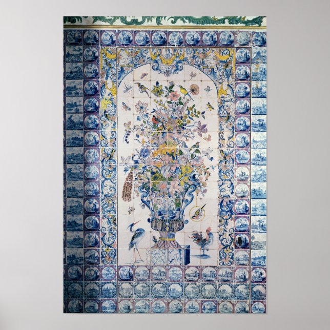 Die Fliesenverkleidung aus dem Badezimmer Poster (Vorne)