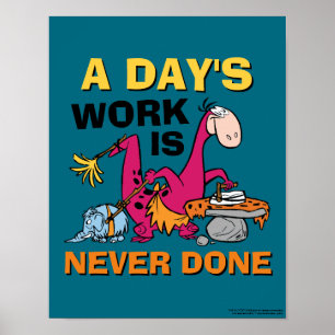 Die Flintstones Dino putzt das Haus Poster