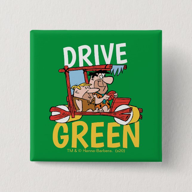 Die Flintstones | Fred & Barney - Grüner fahren Button (Vorderseite)
