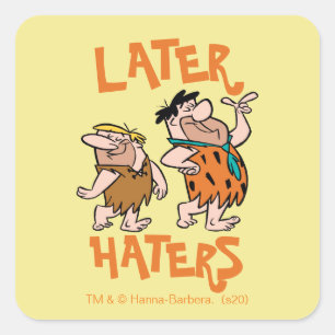 Die Flintstones Fred & Barney - Späterer Hasshau Quadratischer Aufkleber