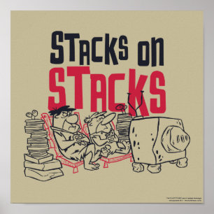 Die Flintstones Fred & Barney - Stapel auf Stape Poster