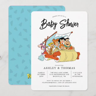 Die Flintstones Kinderdusche Einladung