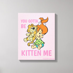 Die Flintstones Pebbles & ihr Tiger Leinwanddruck