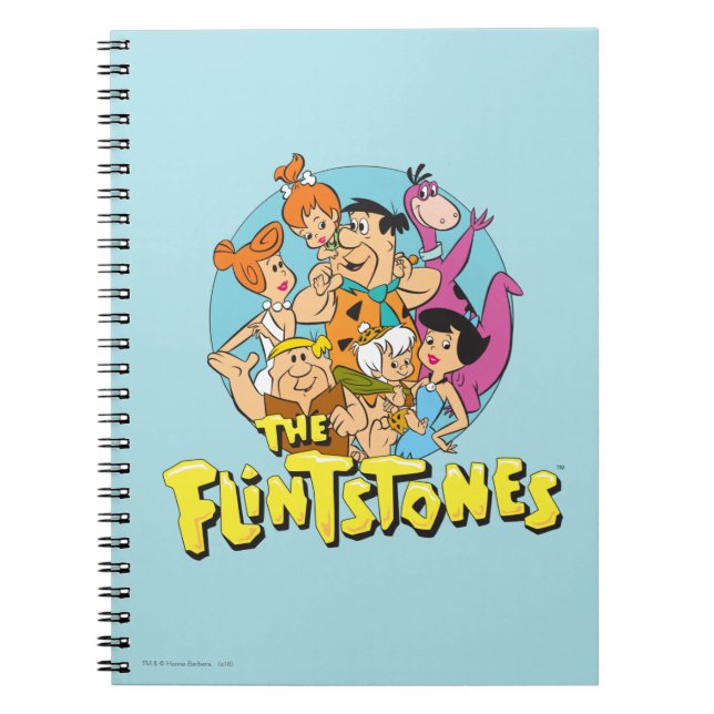 Die Flintstones und Rubbelfamilie Grafik Notizblock (Vorderseite)