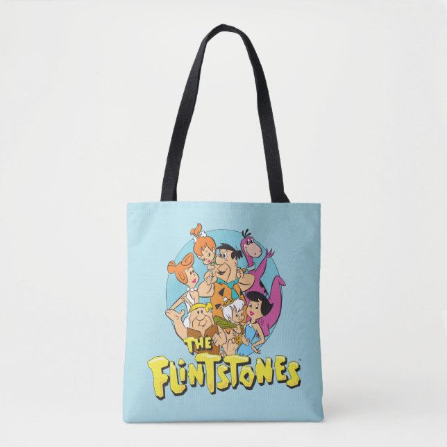 Die Flintstones und Rubbelfamilie Grafik Tasche (Vorderseite)