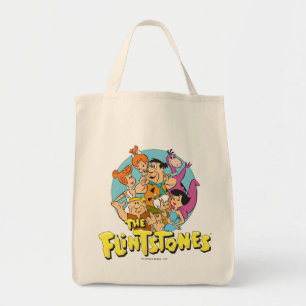 Die Flintstones und Rubbelfamilie Grafik Tragetasche