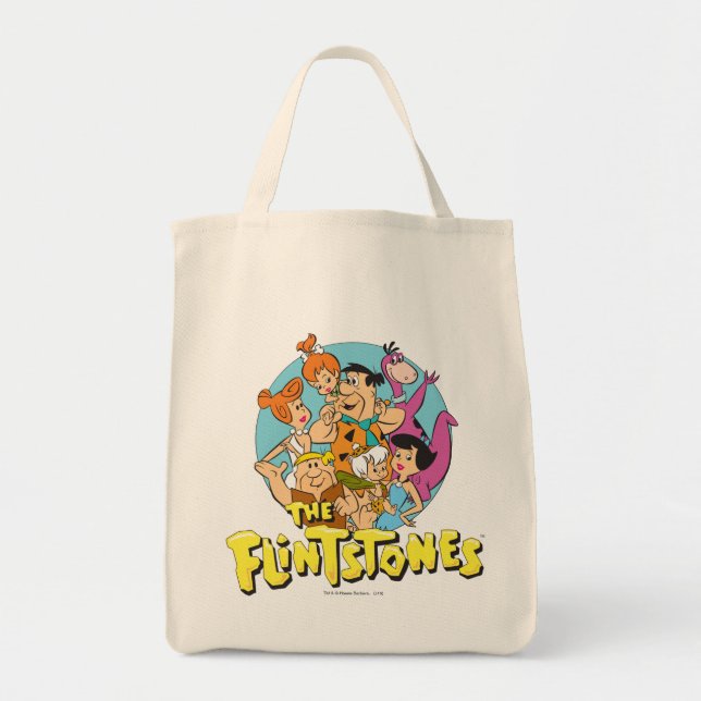 Die Flintstones und Rubbelfamilie Grafik Tragetasche (Vorne)