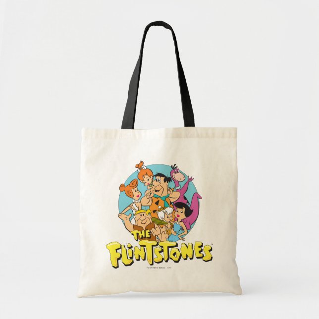 Die Flintstones und Rubbelfamilie Grafik Tragetasche (Vorne)
