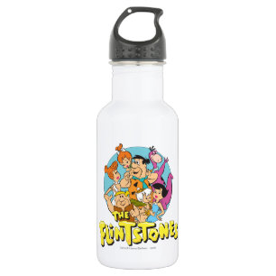 Die Flintstones und Rubbelfamilie Grafik Trinkflasche