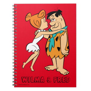 Die Flintstones Wilma, der Fred küsst Notizblock