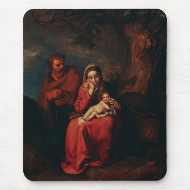 Die Flucht nach Ägypten von Abraham Bloemaert  Mousepad (Vorne)