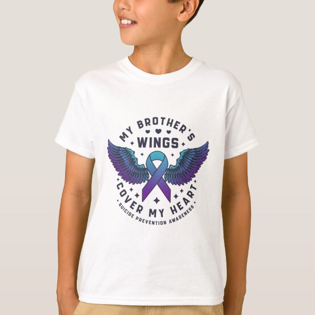 Die Flügel meines Bruders decken meinen Herzsuizid T-Shirt (Vorderseite)