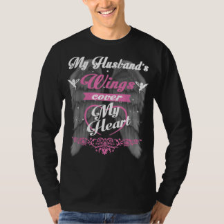 Die Flügel meines Ehemanns bedecken mein Herzgesch T-Shirt