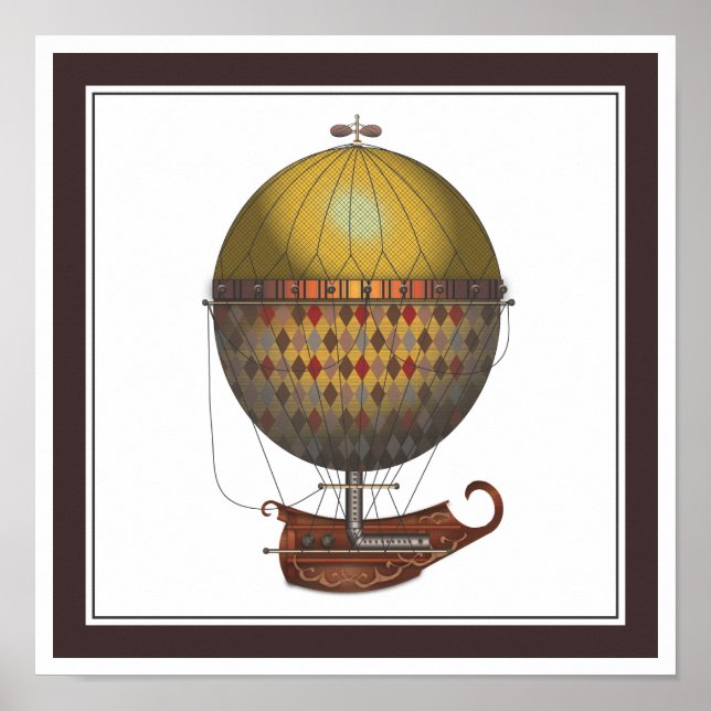 Die Flugmaschine Nautisme Steampunk Poster (Vorne)