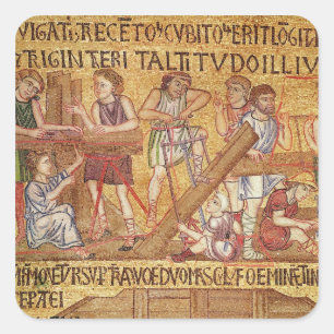 Die Flut, vom Atrium, Details der Quadratischer Aufkleber