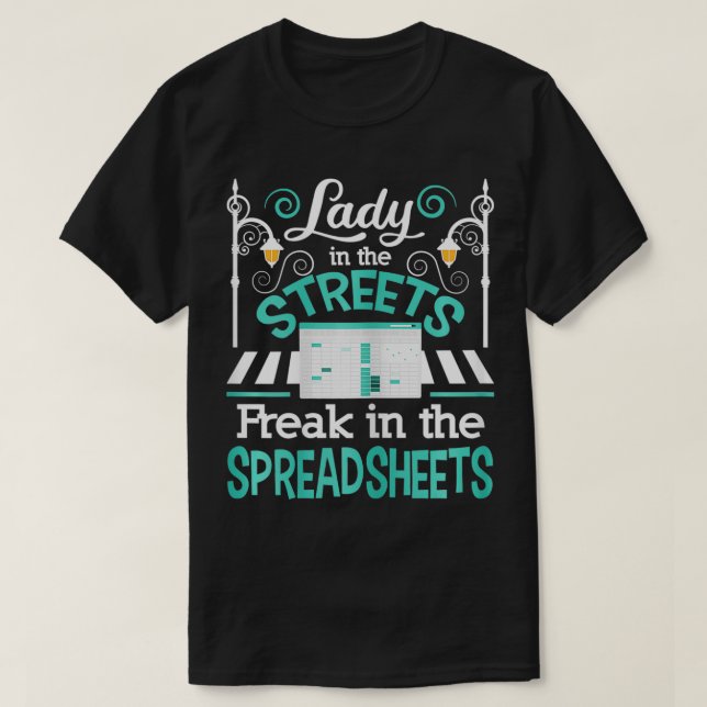 Die Fomens faulen in den Tabellenkalkulationen T-Shirt (Design vorne)