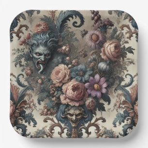 Die Formalen Unholde – Gothic Floral Design Pappteller