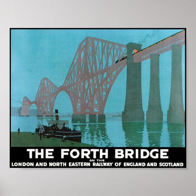 Die Forth Bridge - Nordost-Bahn Poster (Vorne)