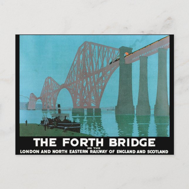 Die Forth Bridge - North Eastern Railway Postkarte (Vorderseite)