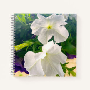 Die Foto-Bibel der Weißen Blume Verse Gottes Segen Notizbuch