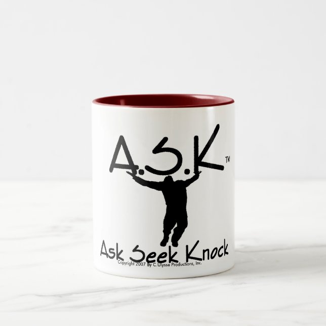 Die "FRAGEN Sie" Sammlung durch "HeOne" Marke Zweifarbige Tasse (Mittel)