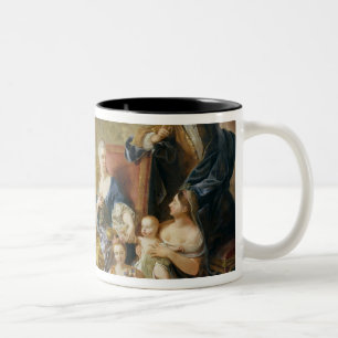 Die Franqueville Familie, 1711 Zweifarbige Tasse