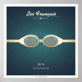 Die Franzosen mit Schwimmbecken Poster