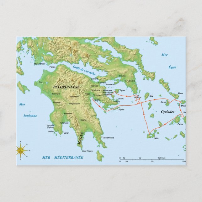 Die französische Armee Morea Expedition auf dem Pe Postkarte (Vorderseite)