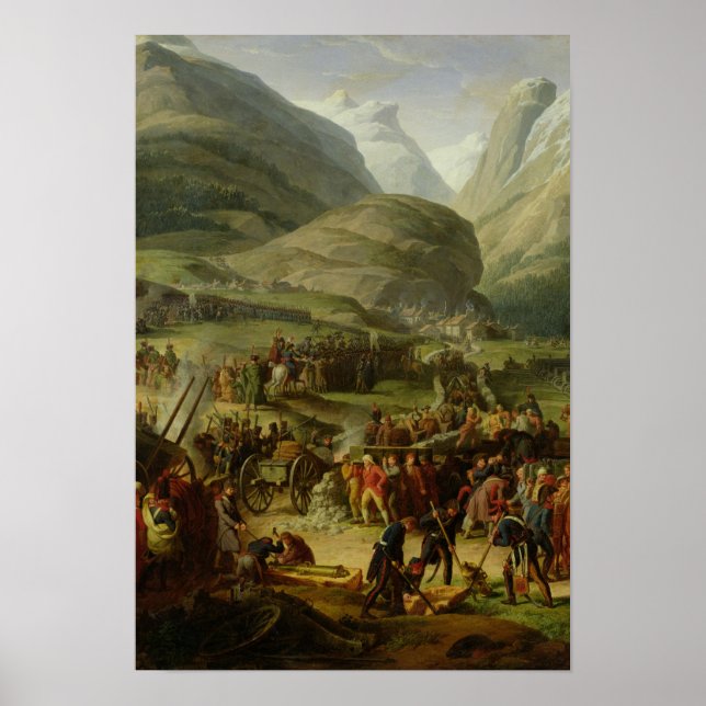 Die französische Armee reist mit dem Bernard-Pass Poster (Vorne)