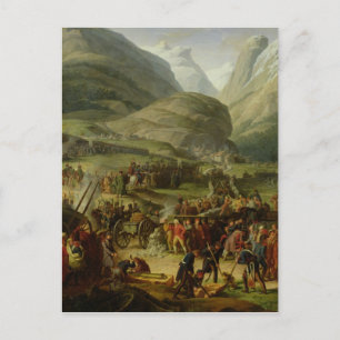 Die französische Armee reist mit dem Bernard-Pass Postkarte