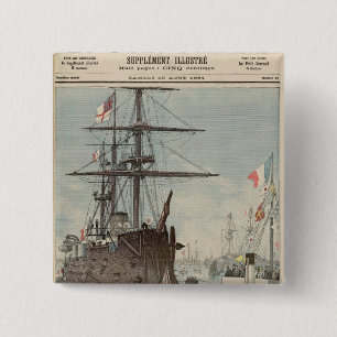 Die französische Flotille in Portsmouth Button