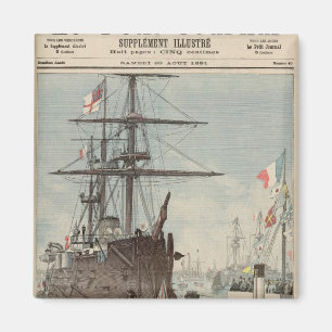 Die französische Flotte in Portsmouth Magnet