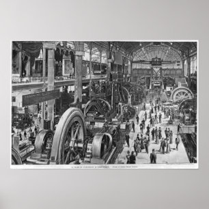 Die französische Galerie für Elektromaschinen Poster