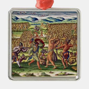 Die französische Hilfe der amerikanische Silbernes Ornament