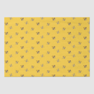 Die französischen Honigbienen auf der Provenzalgel Seidenpapier