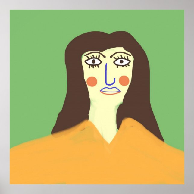 die Frau abstrakte Kunst Poster (Vorne)