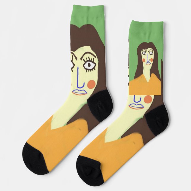 die Frau abstrakte Kunst Socken (Linkes Detail)