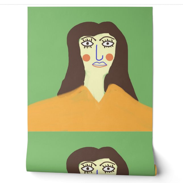 die Frau abstrakte Kunst Tapete (Abrollen)