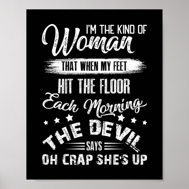 Die Frau, die, wenn meine Füße auf den Boden triff Poster (Vorne)