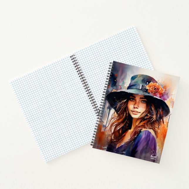 Die Frau im Hut: Portrait der lebendigen Gnade Notizbuch (Innenseite)