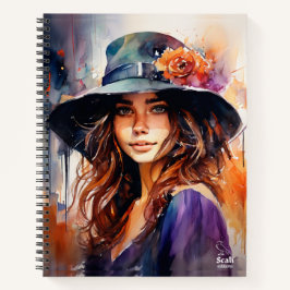 Die Frau im Hut: Portrait der lebendigen Gnade Notizbuch