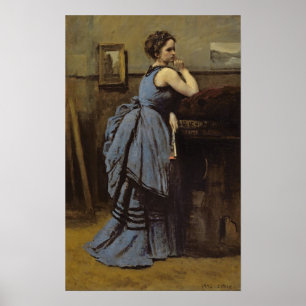 Die Frau in Blau, 1874 Poster