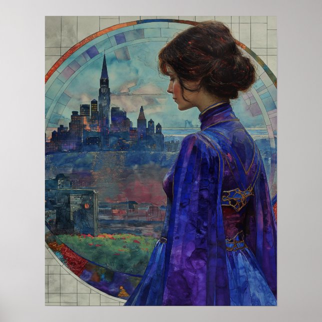 Die Frau in Blau Poster (Vorne)