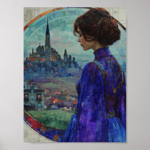 Die Frau in Blau Poster