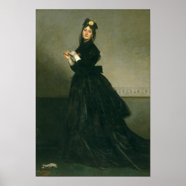 Die Frau mit dem Handschuh, 1869 Poster (Vorne)