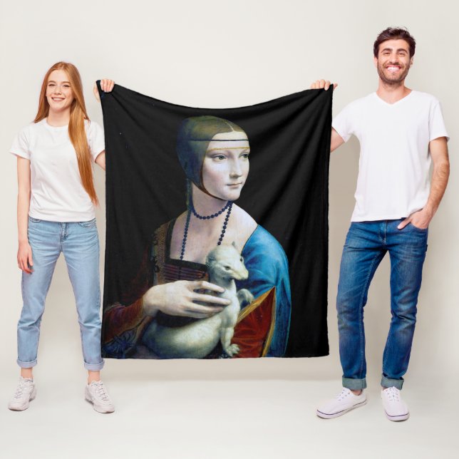 Die Frau mit einem Ermine, Leonardo da Vinci Fleecedecke (Beispiel)