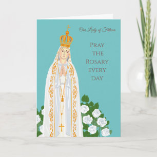 Die Frau von Fatima und die weißen Rosen zum Gebur