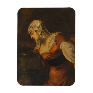 Die Frau von Samaria an gut, c.1560 (Öl auf c Magnet